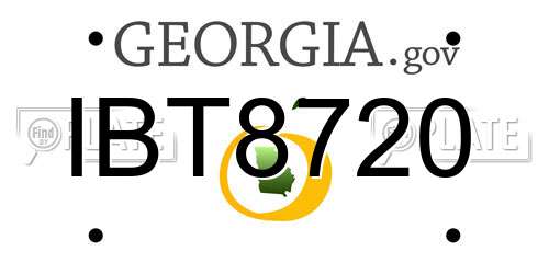 IBT8720 Georgia License Plate