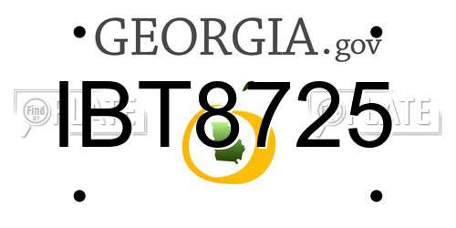 IBT8725 Georgia License Plate