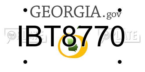 IBT8770 Georgia License Plate