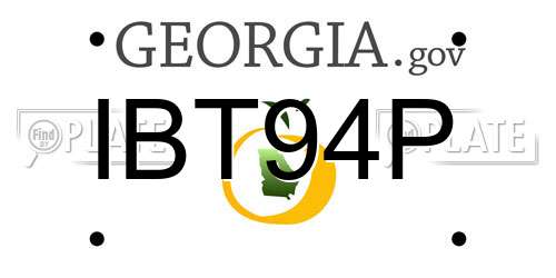 IBT94P Georgia License Plate
