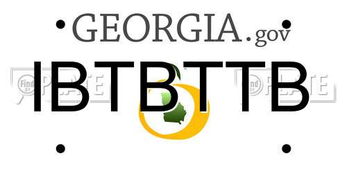 IBTBTTB Georgia License Plate