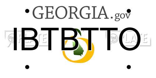 IBTBTTO Georgia License Plate