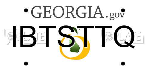 IBTSTTQ Georgia License Plate