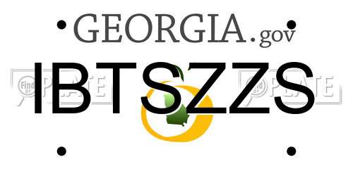 IBTSZZS Georgia License Plate