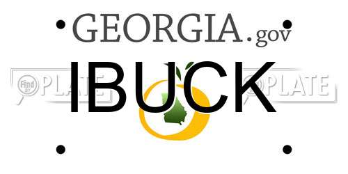 IBUCK Georgia License Plate