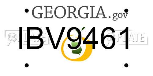IBV9461 Georgia License Plate