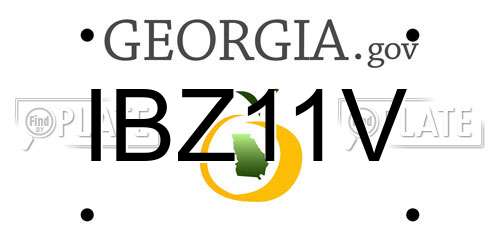 IBZ11V Georgia License Plate