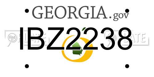 IBZ2238 Georgia License Plate