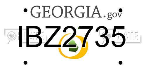 IBZ2735 Georgia License Plate