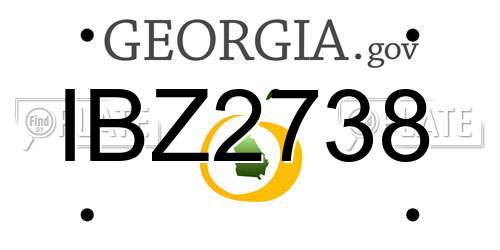 IBZ2738 Georgia License Plate