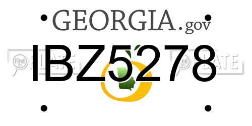 IBZ5278 Georgia License Plate