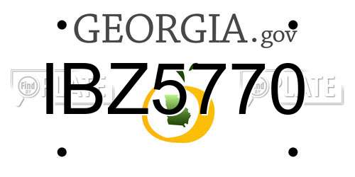 IBZ5770 Georgia License Plate