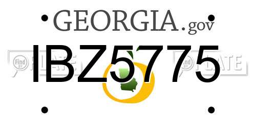 IBZ5775 Georgia License Plate