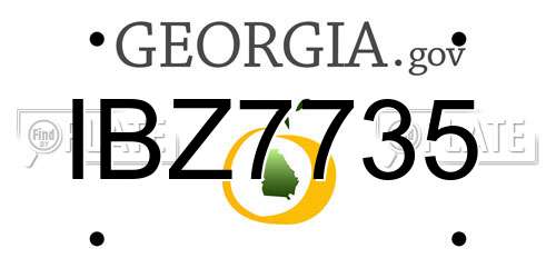 IBZ7735 Georgia License Plate