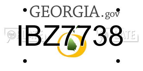 IBZ7738 Georgia License Plate
