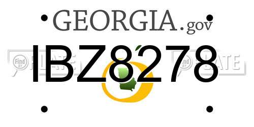 IBZ8278 Georgia License Plate