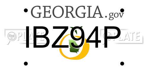 IBZ94P Georgia License Plate