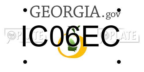 IC06EC Georgia License Plate