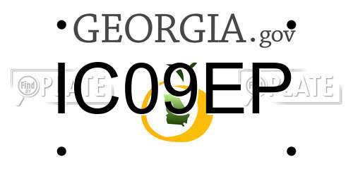 IC09EP Georgia License Plate