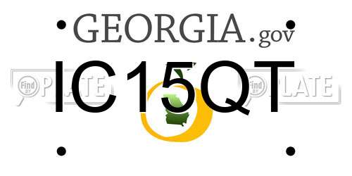 IC15QT Georgia License Plate