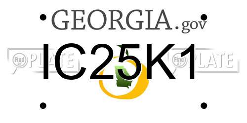 IC25K1 Georgia License Plate