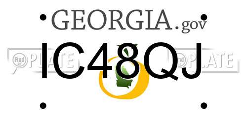 IC48QJ Georgia License Plate