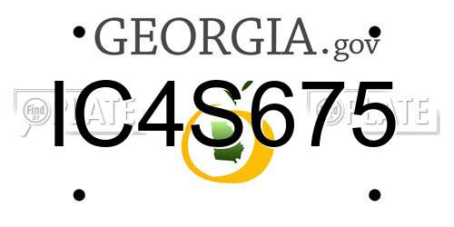 IC4S675 Georgia License Plate