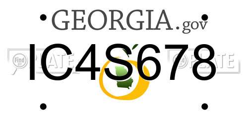IC4S678 Georgia License Plate