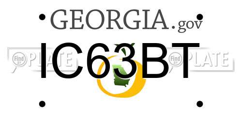 IC63BT Georgia License Plate
