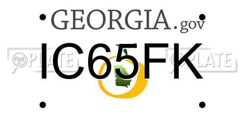 IC65FK Georgia License Plate