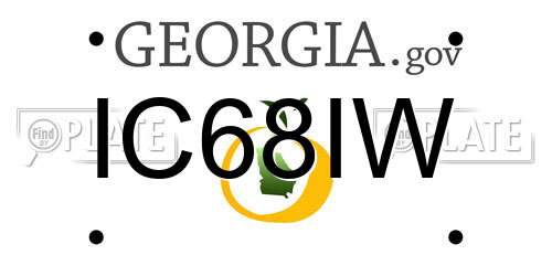 IC68IW Georgia License Plate