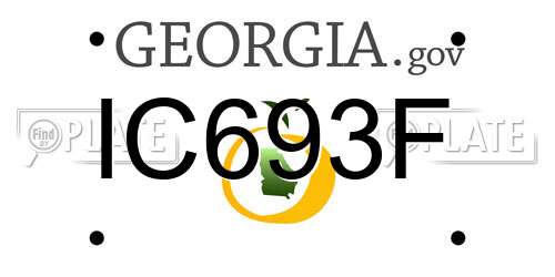 IC693F Georgia License Plate