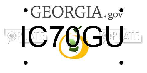 IC70GU Georgia License Plate
