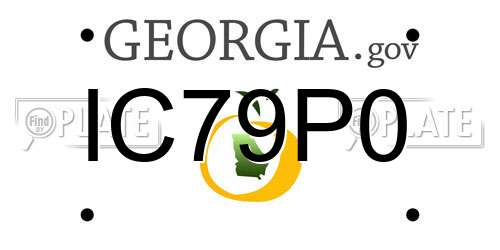 IC79P0 Georgia License Plate