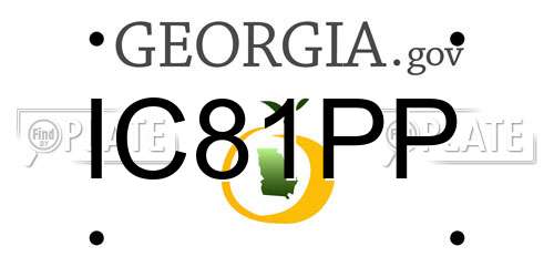 IC81PP Georgia License Plate