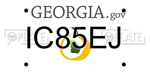 IC85EJ Georgia License Plate