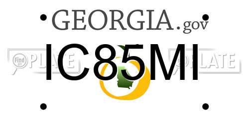 IC85MI Georgia License Plate