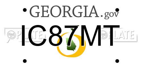 IC87MT Georgia License Plate