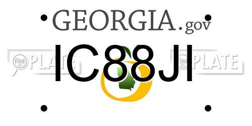 IC88JI Georgia License Plate