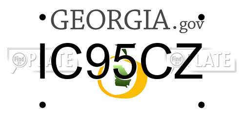 IC95CZ Georgia License Plate