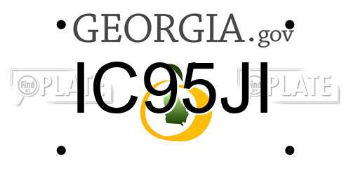 IC95JI Georgia License Plate