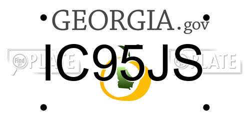 IC95JS Georgia License Plate