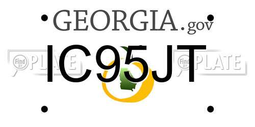 IC95JT Georgia License Plate