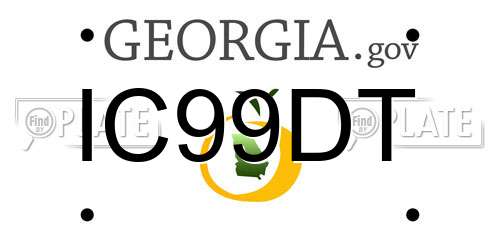 IC99DT Georgia License Plate