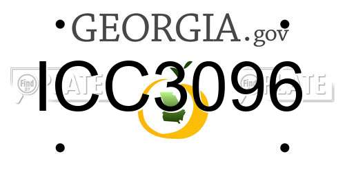 ICC3096 Georgia License Plate