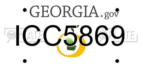 ICC5869 Georgia License Plate