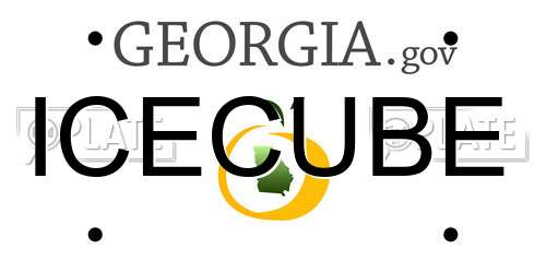 ICECUBE Georgia License Plate
