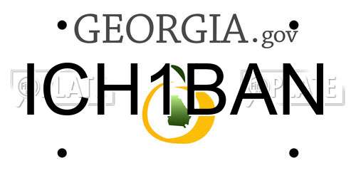 ICH1BAN Georgia License Plate