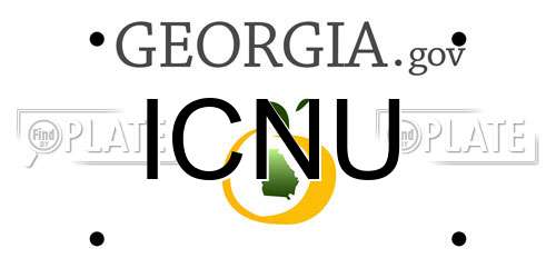 ICNU Georgia License Plate