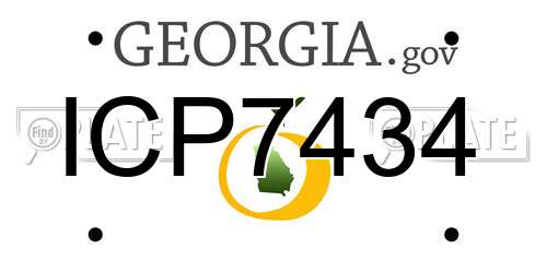 ICP7434 Georgia License Plate